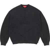 Supreme Overdyed Raised Sweater Black