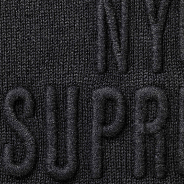 Supreme Overdyed Raised Sweater Black