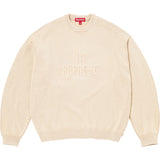 Supreme Overdyed Raised Sweater Stone Cream
