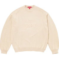Supreme Overdyed Raised Sweater Stone Cream