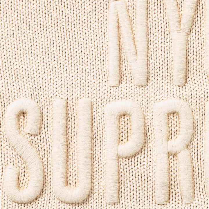 Supreme Overdyed Raised Sweater Stone Cream