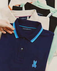 Psycho Bunny Holden Pique Polo Evening Blue