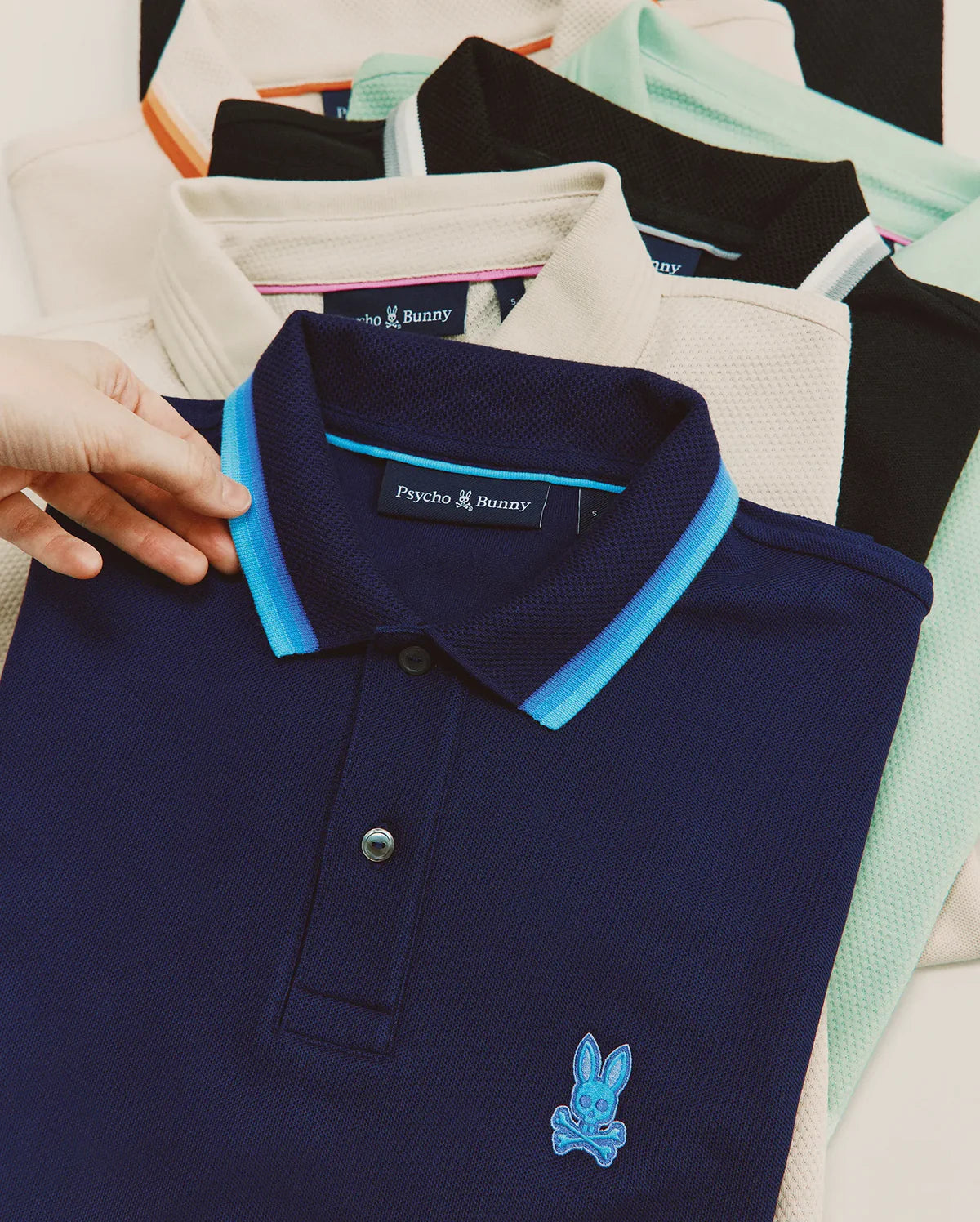 Psycho Bunny Holden Pique Polo Evening Blue