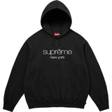 Supreme Classic Logo Hooded Sweatshirt Black