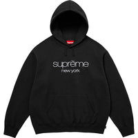 Supreme Classic Logo Hooded Sweatshirt Black