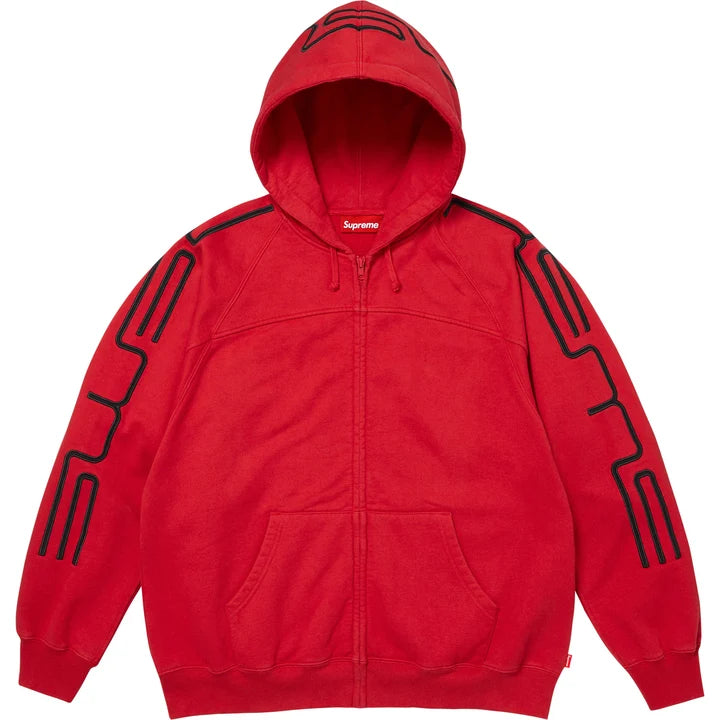 Supreme Connect Zip Up Hooded Sweatshirt Red