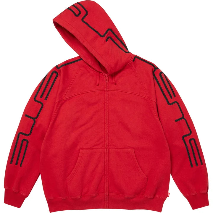 Supreme Connect Zip Up Hooded Sweatshirt Red