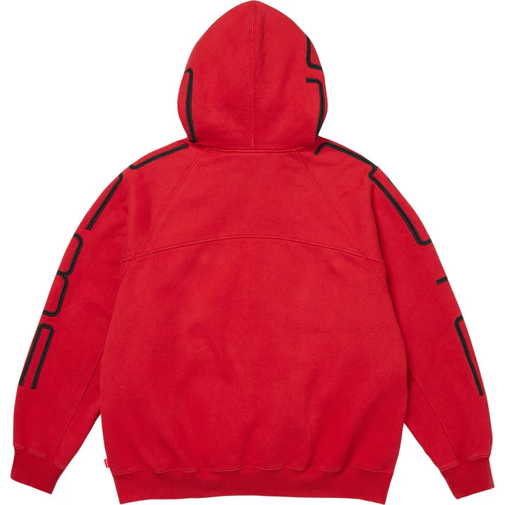 Supreme Connect Zip Up Hooded Sweatshirt Red