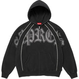 Supreme Paneled Zip Up Hooded Sweatshirt Black