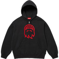 Supreme X Spitfire Zip Up Hooded Sweatshirt Black/Red