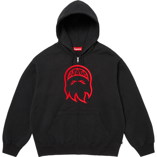 Supreme X Spitfire Zip Up Hooded Sweatshirt Black/Red – VIP