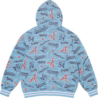 Supreme/Mitchell & Ness Teams Zip Up Hoodie Sweatshirt Light Blue