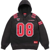 Supreme Football Jersey Hooded Sweatshirt Black