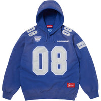 Supreme Football Jersey Hooded Sweatshirt Royal Blue
