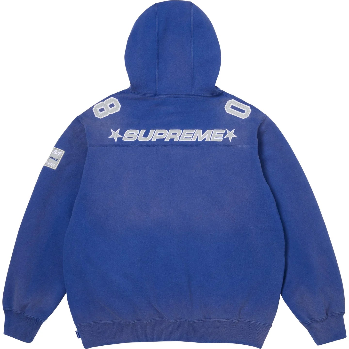 Supreme Football Jersey Hooded Sweatshirt Royal Blue