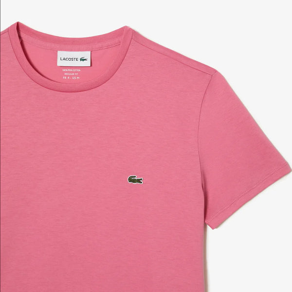 Lacoste (Men's Pink Crew Neck Pima Cotton Jersey T-Shirt)