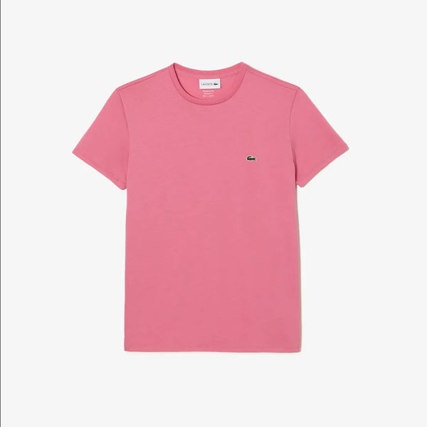 Lacoste (Men's Pink Crew Neck Pima Cotton Jersey T-Shirt)