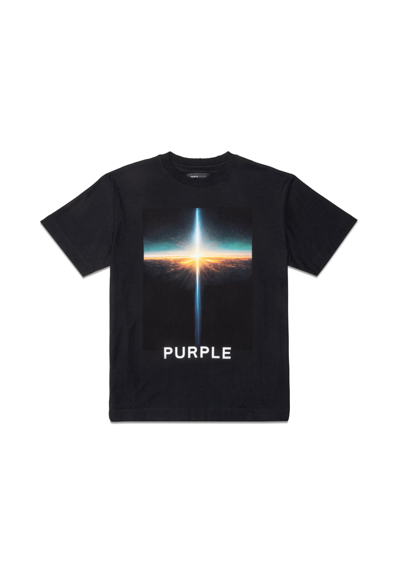 Purple brand (black textured jersey t-shirt)