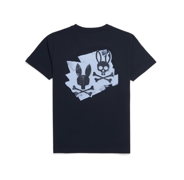 Psycho bunny (kids navy dolton back graphic t-shirt)