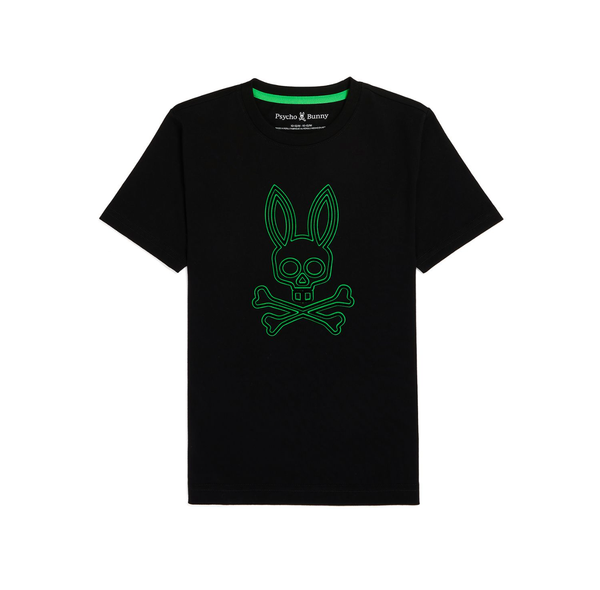 Psycho bunny (kids black dixon flocking graphic t-shirt)