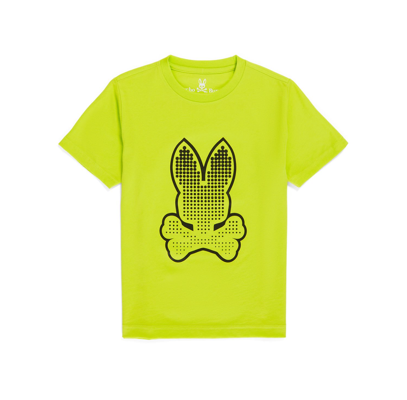 Psycho bunny (kids lime granita strype graphic t-shirt)