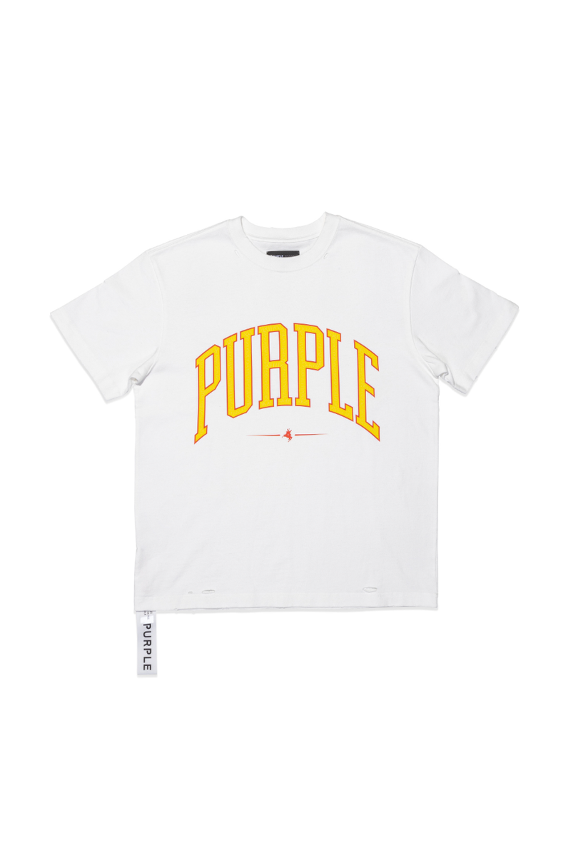 Purple brand (white heavy jersey t-shirt)