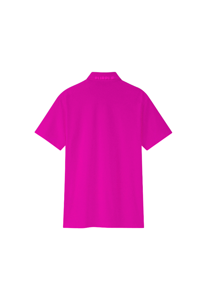 Purple brand (pink pique knit polo)