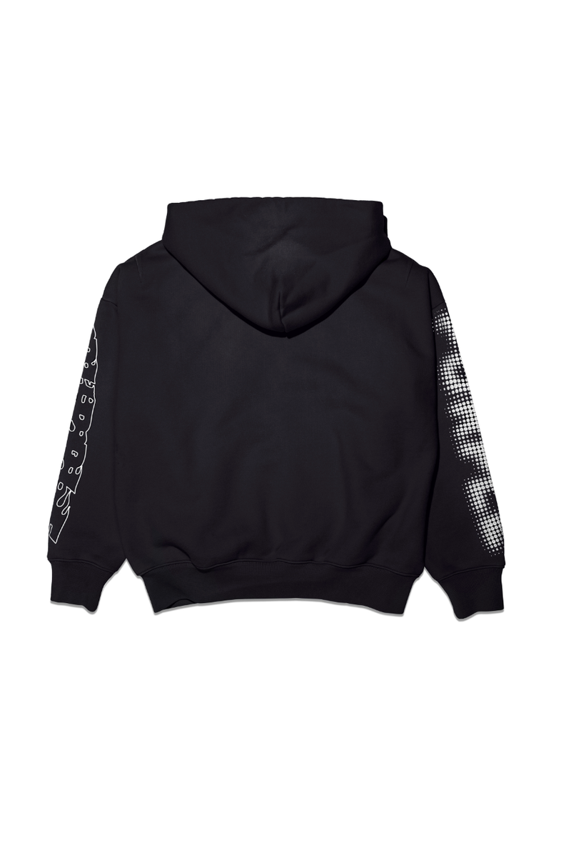 Purple brand (black hwt fleece full zip hoodie)