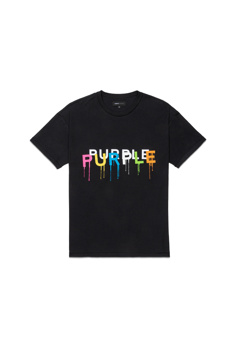 Purple brand (black textured inside out t-shirt)