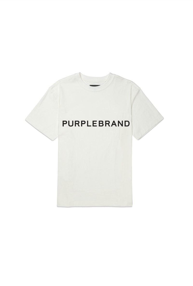 Purple brand (white textured jersey t-shirt)