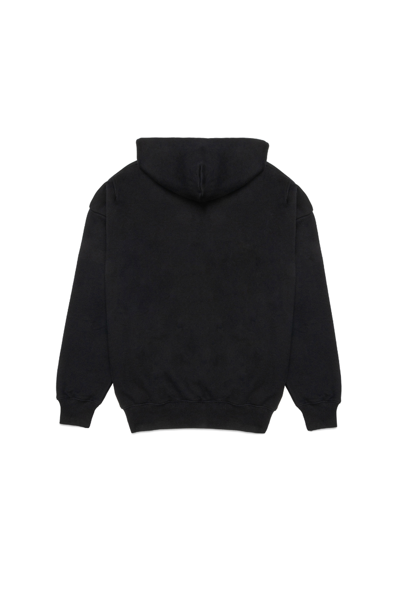 Purple brand (black hwt fleece hoodie)
