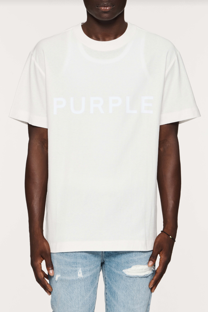 Purple brand (Off white textured jersey t-shirt)