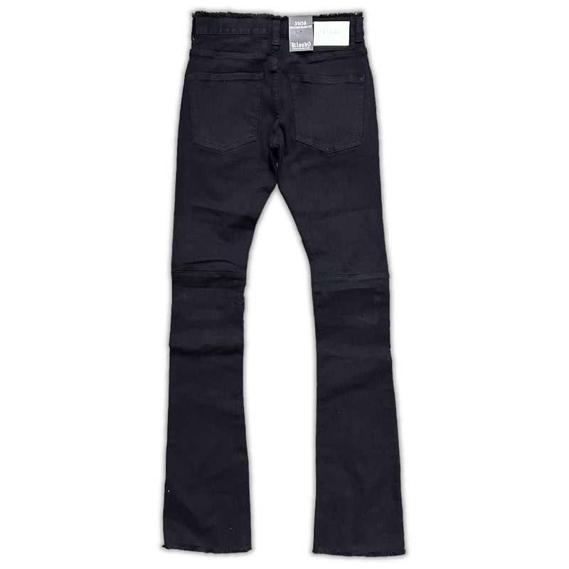 Kloud9 (Black cargo skinny stacked jean)