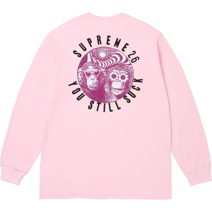 Supreme You Still Suck L/S Tee Light Pink