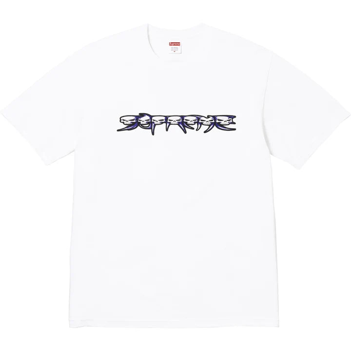 Supreme Skulls Spellout Tee White