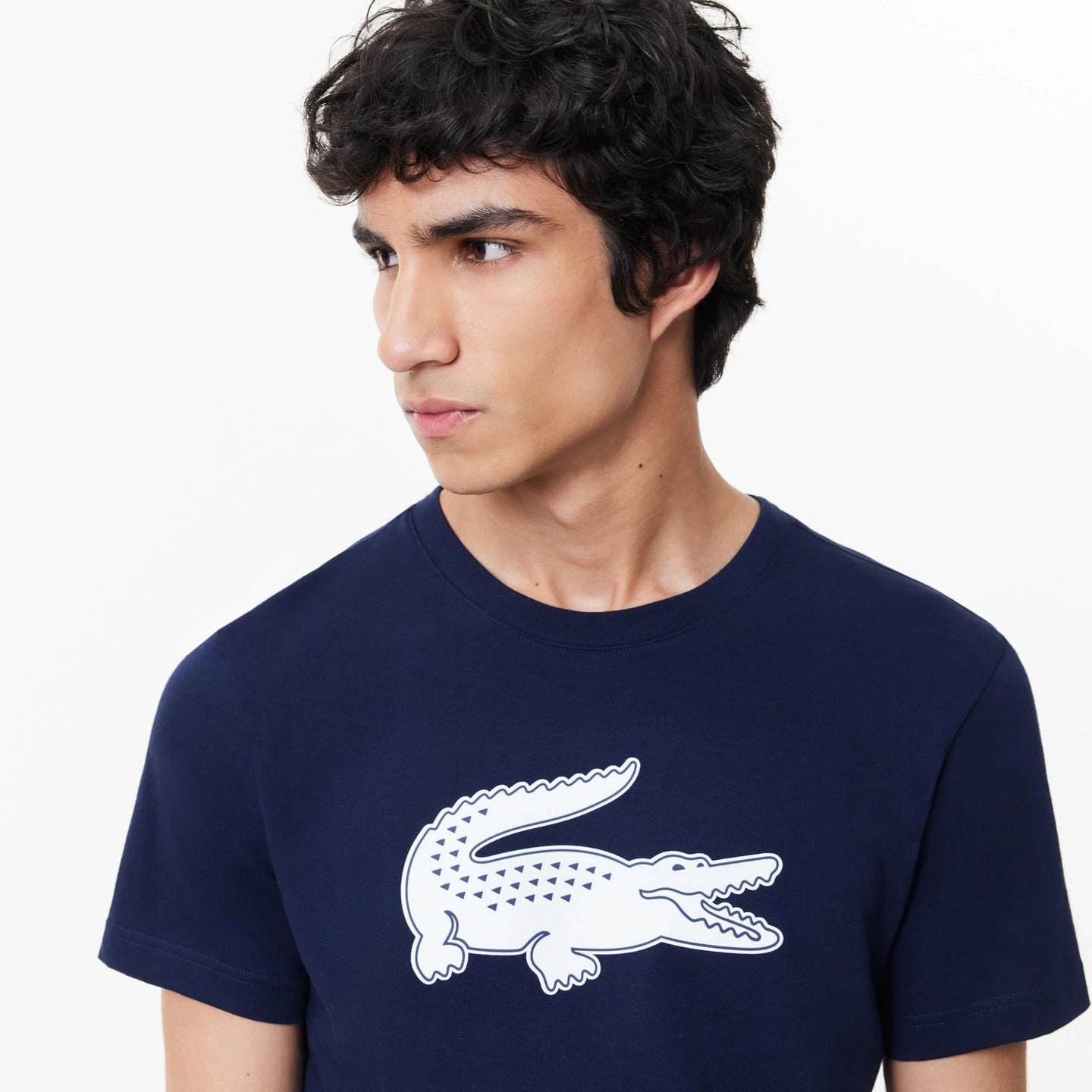 Lacoste (Men's Navy ultra dry logo sport t-shirt)