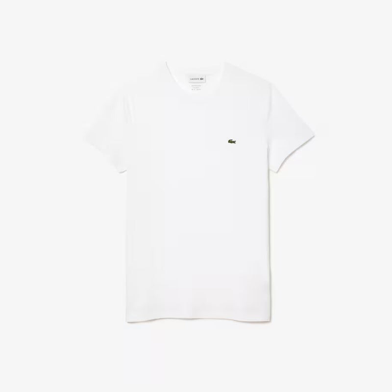Lacoste (Men's Crew Neck Pima Cotton Jersey White-001 T-Shirt)