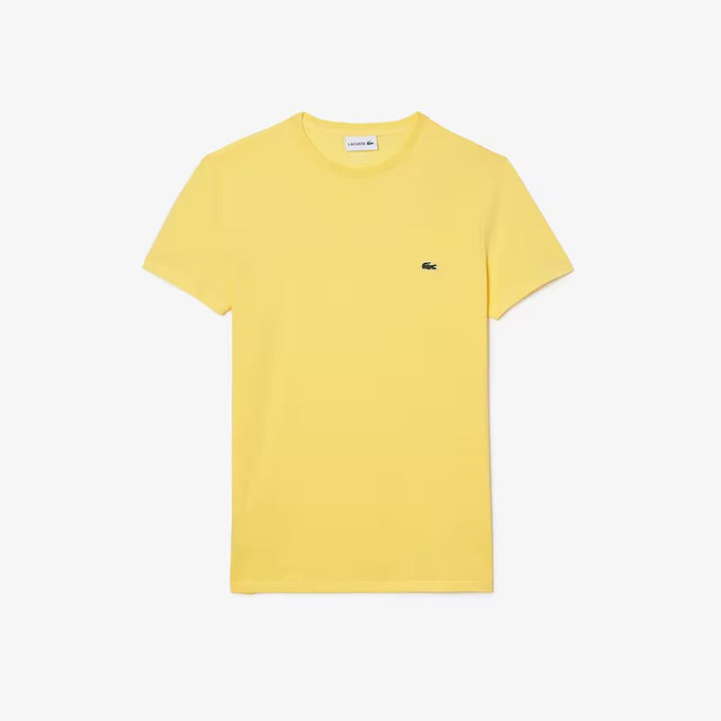 Lacoste (Men's Crew Neck Pima Cotton Jersey Yellow T-Shirt)