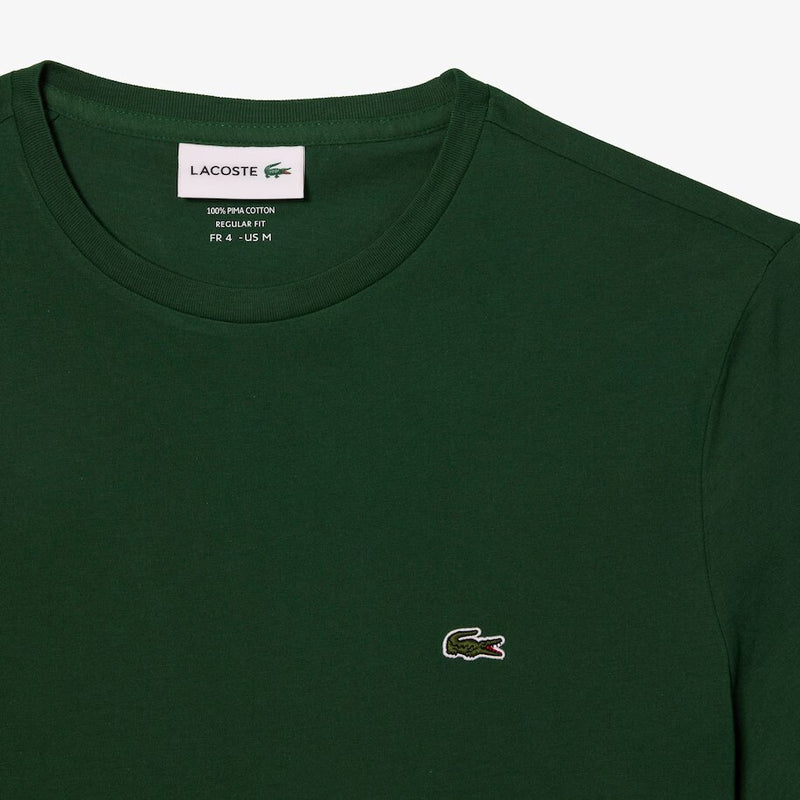 Lacoste (Men's Crew Neck Pima Cotton Jersey Green-132 T-Shirt)