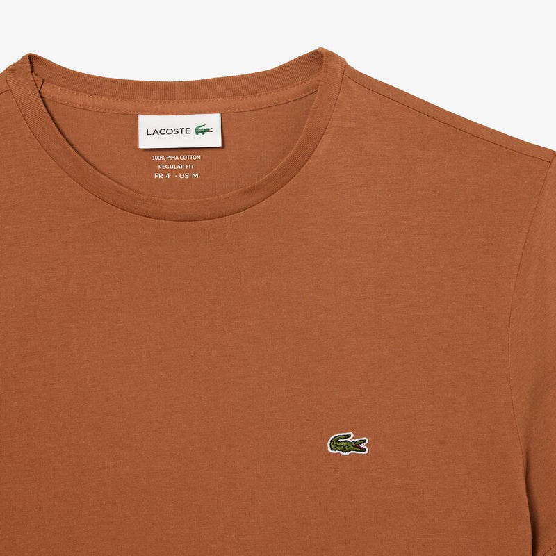 Lacoste (Men's Crew Neck Pima Cotton Jersey Light brown T-Shirt)