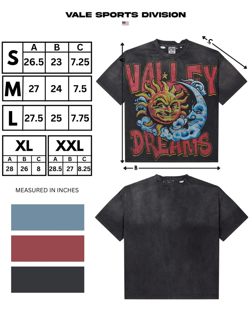 Vale Forever Thrashed Sun T-Shirt Black
