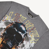 Si Tu Veux Denim Le Monde Graphic T-Shirt – Charcoal Gray Wash