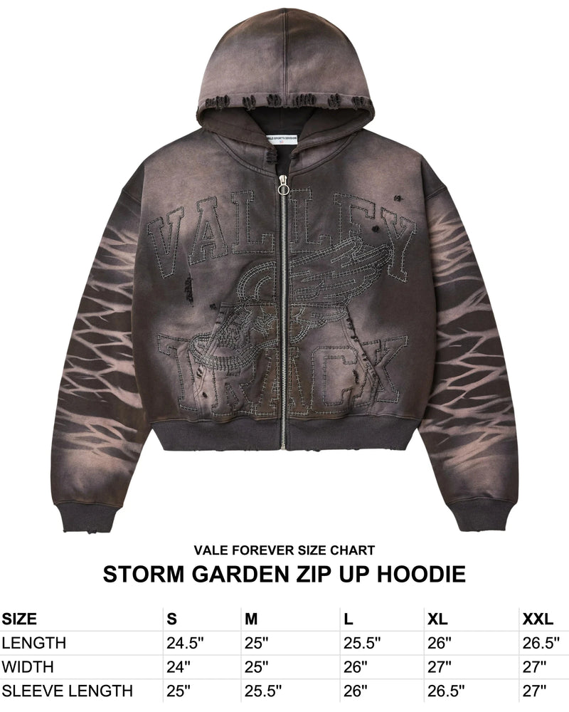 Vale Forever Storm Garden Zip Up Hoodie