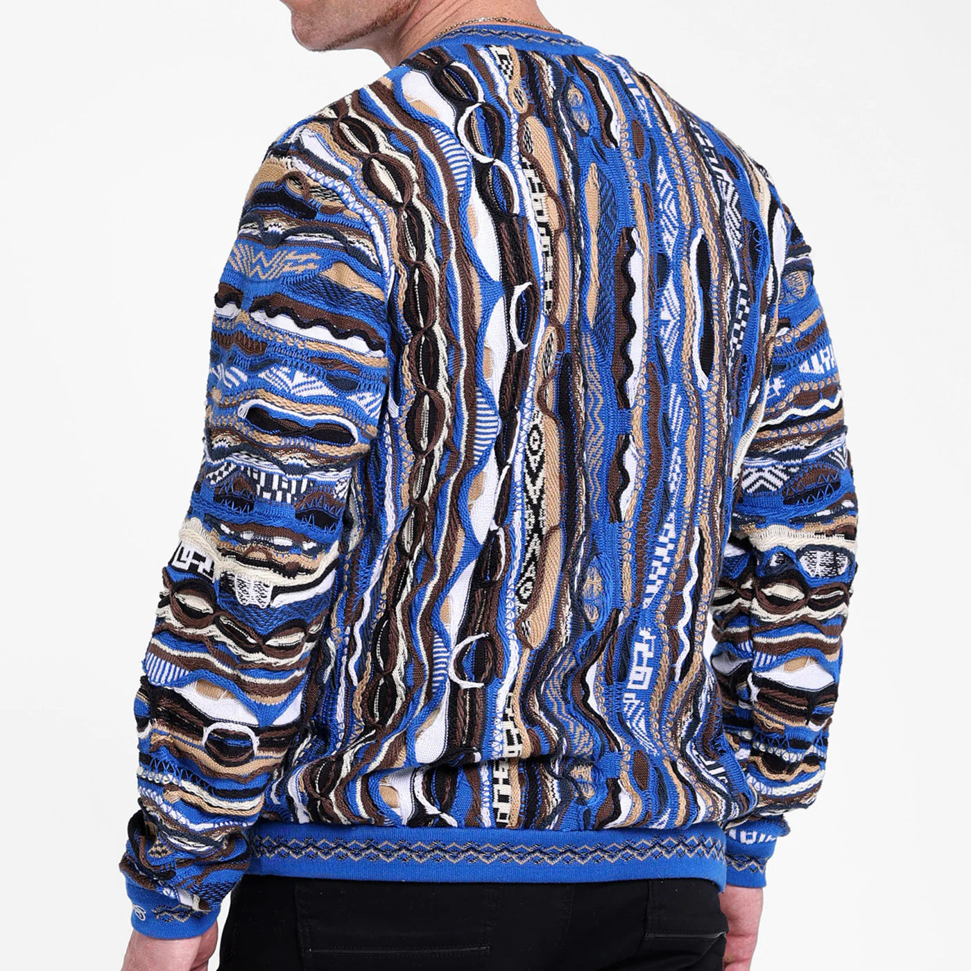 Coogi Australia Vegas Crewneck Sweater Blue Multi