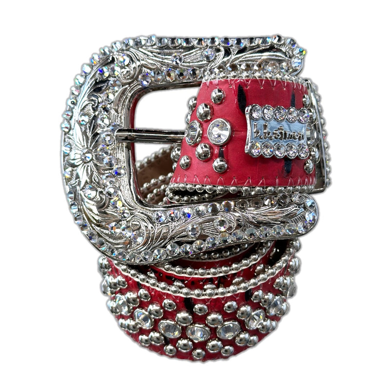 B.B Simon (red/sliver crystal belt