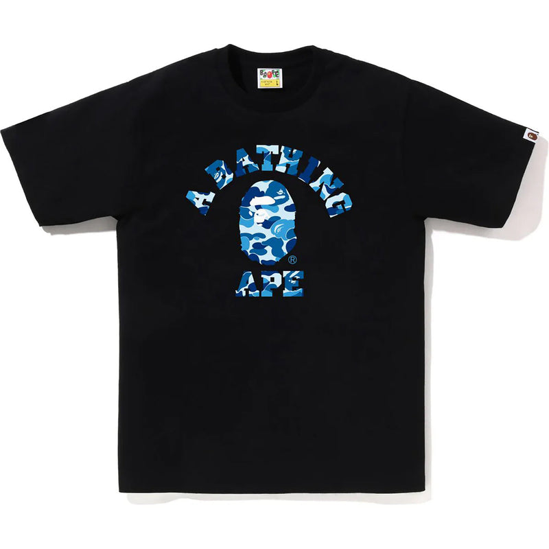 Bape (Men's Black x Blue ABC camo college t-shirt)