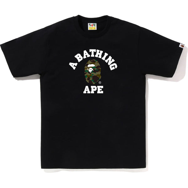 Bape (Men's Black X Green Abc Camo College Organic Cotton Tee)