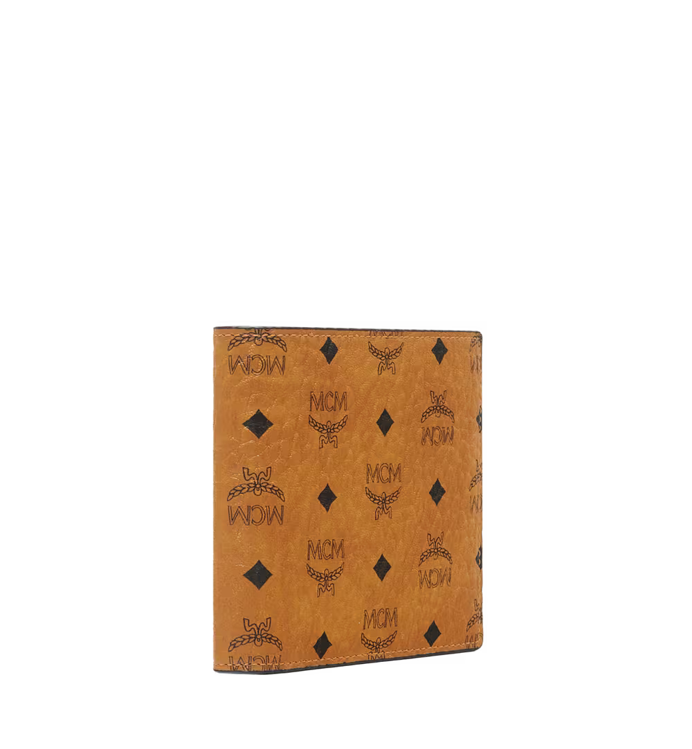 MCM Bifold Wallet in Visetos Original Cognac