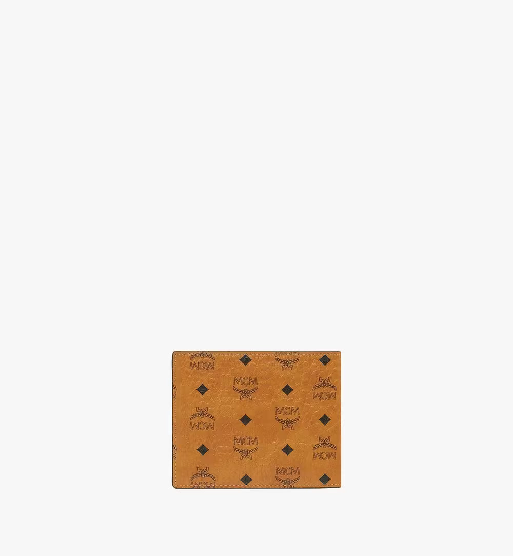 MCM Bifold Wallet in Visetos Original Cognac