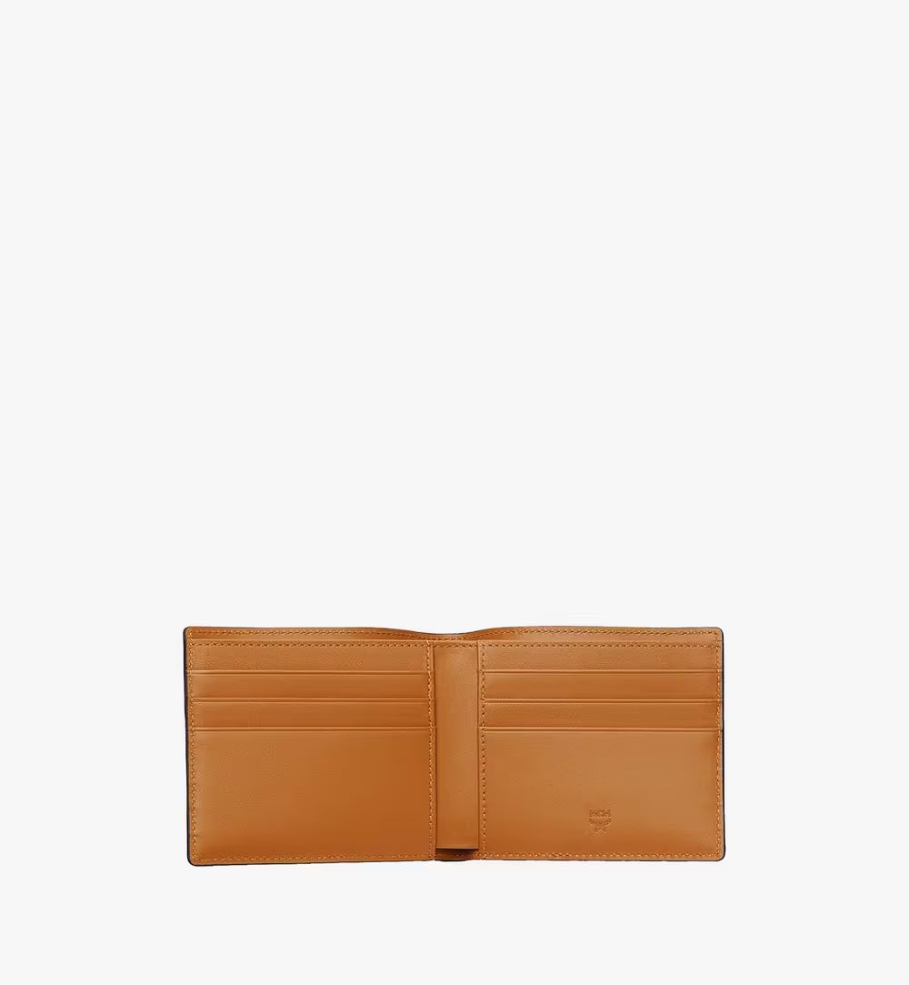 MCM Bifold Wallet in Visetos Original Cognac